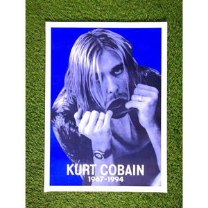 Kurt Cobain Rare Blue Poster Vintage 1995 (1967-1994) Funky Nirvana 24.5x35